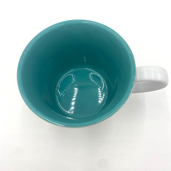 World Market Bike Coffee Mug Cycling American Flag Bicycle Teal and White - Picture 2 of 6